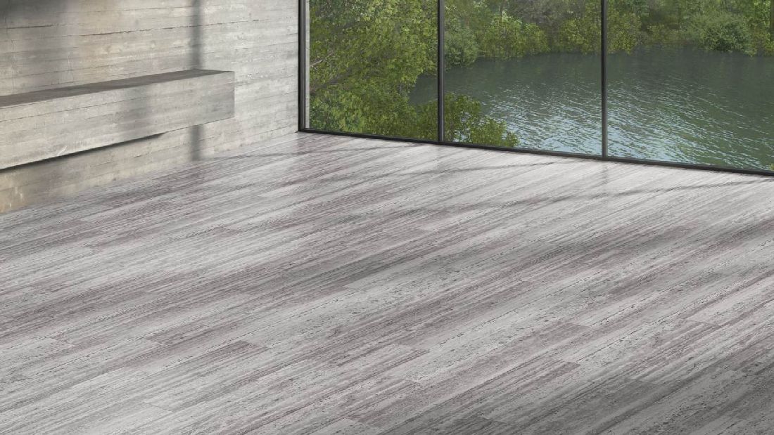 Suelo laminado de Parador Marcos abiertos Hadi Teherani Nuevo Travertino Aspecto individual 4V