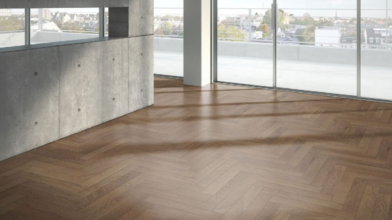 Parador Parquet Trendtime 3 Living Oak nougat Matt lacquer Strip (Herringbone) M4V main product photo