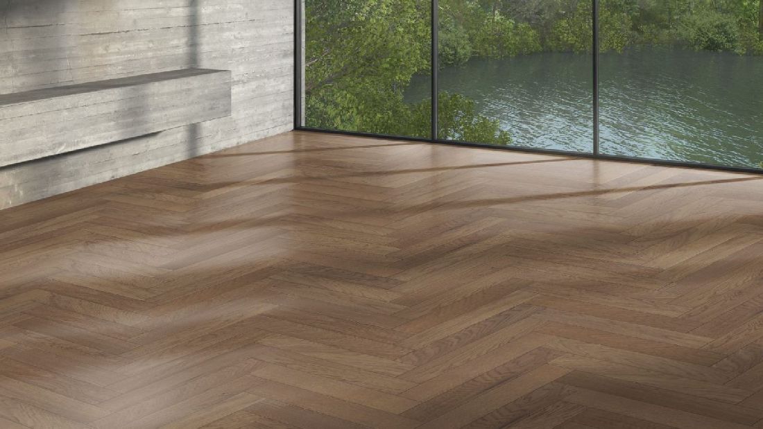 Parador Parquet Trendtime 3 Living Oak nougat Matt lacquer Strip (Herringbone) M4V