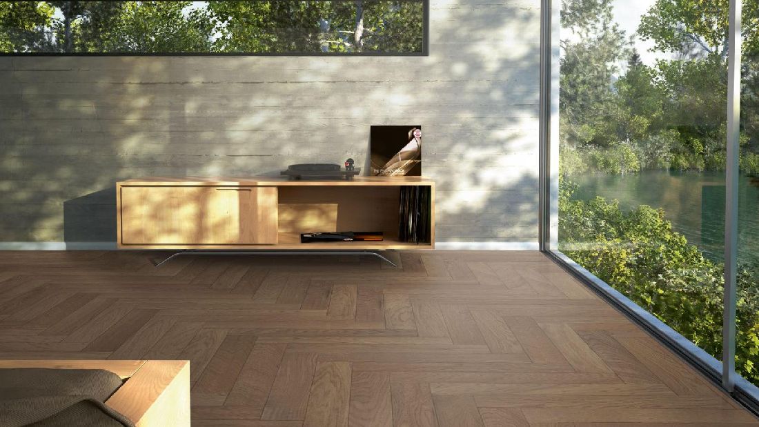 Parador Parquet Trendtime 3 Living Oak nougat Matt lacquer Strip (Herringbone) M4V