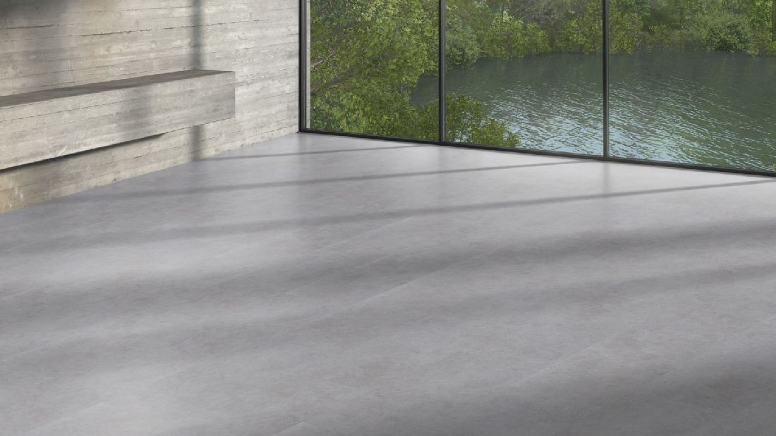 Suelo vinílico de Parador Basic 2.0 baldosa gris hormigón