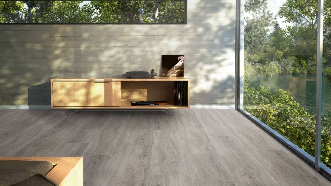 Suelo vinílico de Parador Basic 20 Roble gris pastel 1-lama