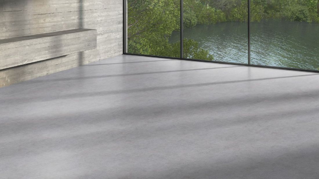 Suelo Vinílico de Parador Trendtime 5.30 Gris Hormigón Baldosa Grande 4V