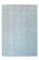 Baumwollteppich Handgewebt ART DECO Muster Türkis auf weißem Hintergrund Höhe 7 mm F