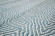 Baumwollteppich Handgewebt ART DECO Muster Türkis auf weißem Hintergrund Höhe 7 mm R3