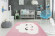 Kinderteppich Weiße WOLKE auf Rosa Hintergrund Höhe 15 mm R