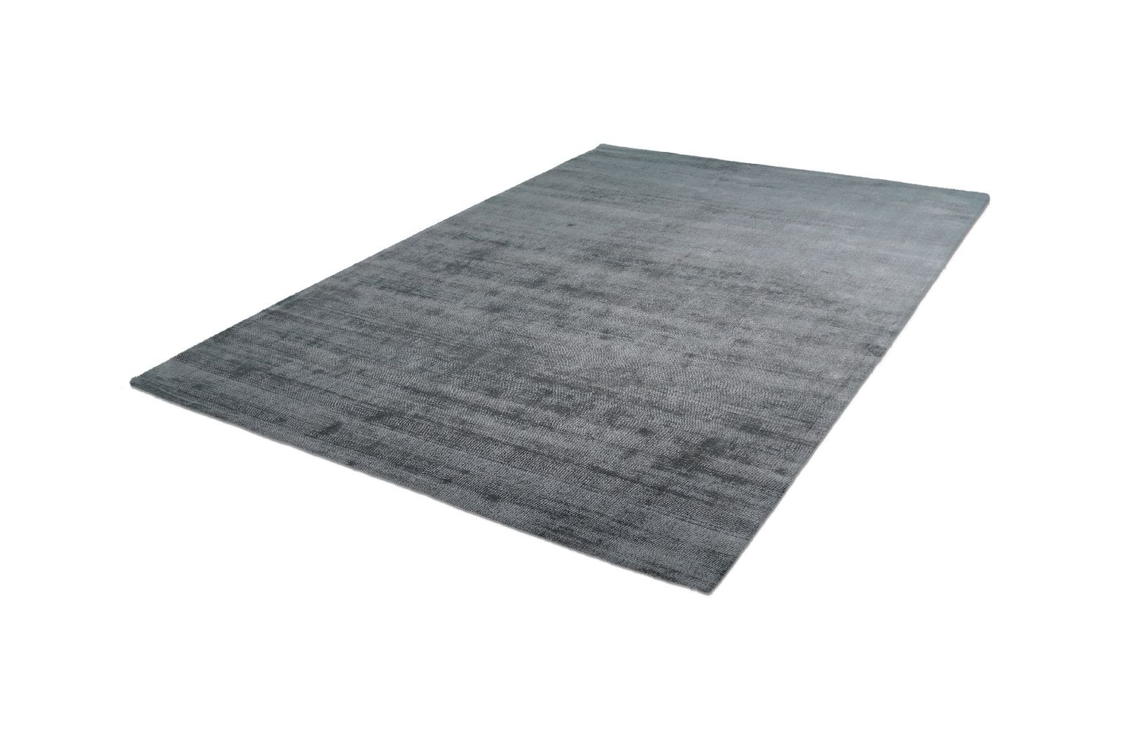 Kurzflorteppich Handgewebt MELIERT LOOK Grau mit 3D-Effekt Höhe 13 mm F2