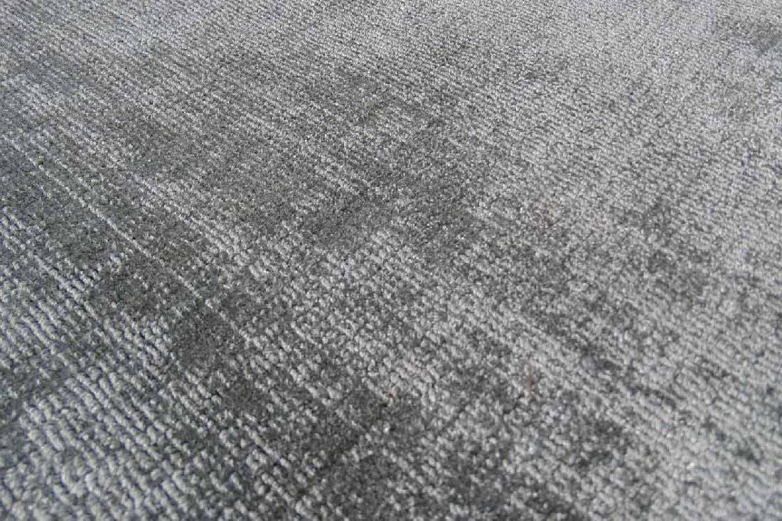 Kurzflorteppich Handgewebt MELIERT LOOK Grau mit 3D-Effekt Höhe 13 mm R2