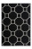 Kurzflorteppich Modern Schwarz mit Elfenbein QUADRAT UND ACHTECK Höhe 10 mm F