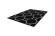 Kurzflorteppich Modern Schwarz mit Elfenbein QUADRAT UND ACHTECK Höhe 10 mm F2
