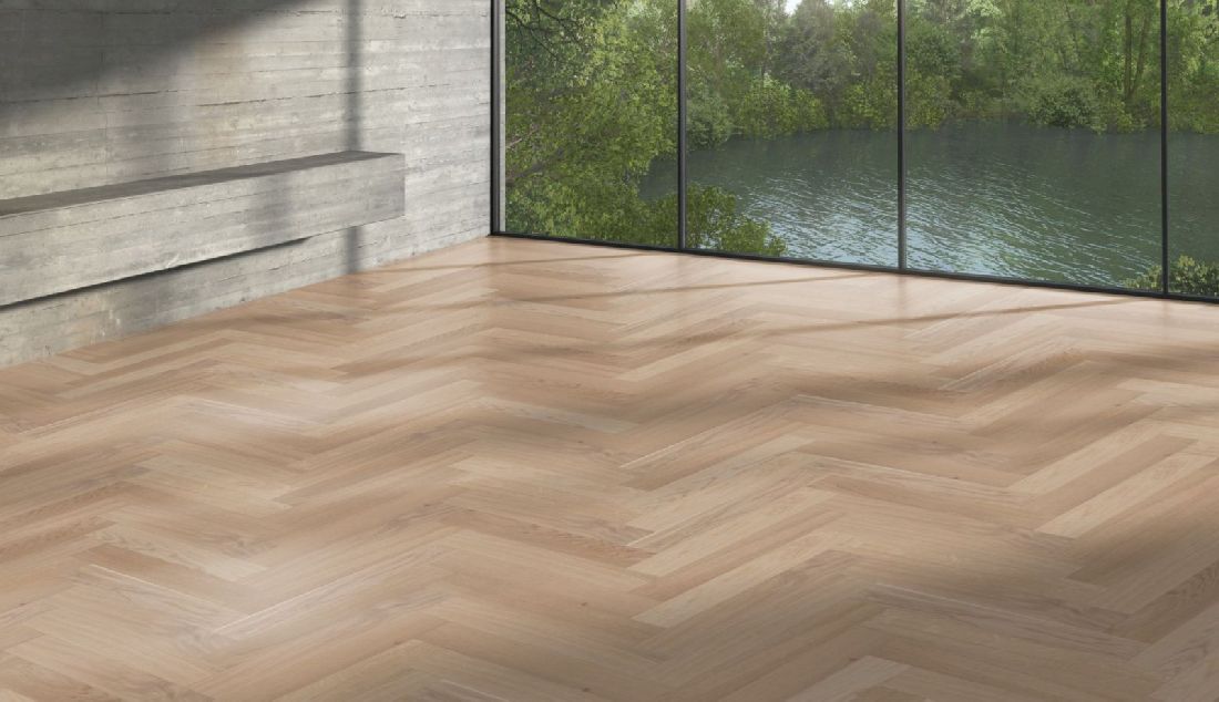 Parador Parkett Trendtime 3 Living Eiche Pure Matt Lackiert Stab (Fischgrät) M4V