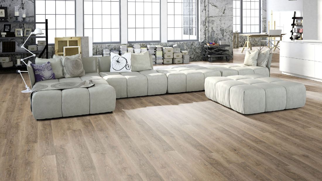 Skaben Design Suelo Vinilo Rhino Click 30 Authentic Oak Natural 1-lama M4V Impacto Aislamiento Acústico