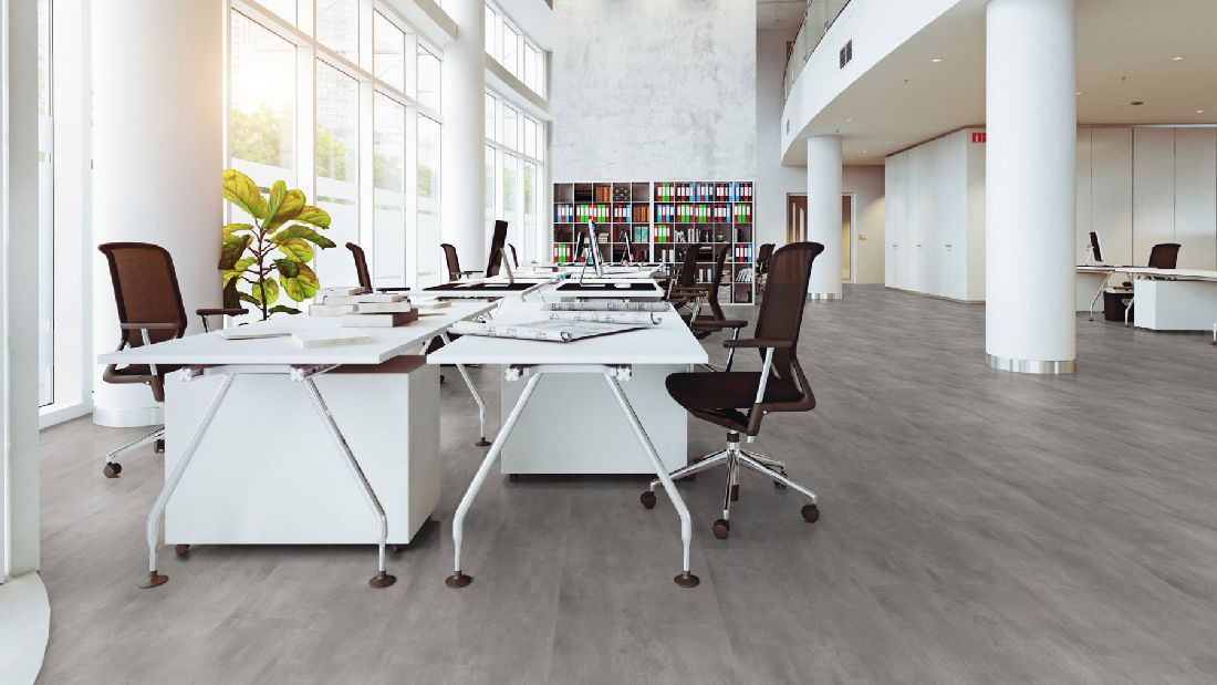 Skaben Design Klick Vinylboden Rhino Click 30 Beton Natürlich Fliesenoptik M4V Trittschalldämmung