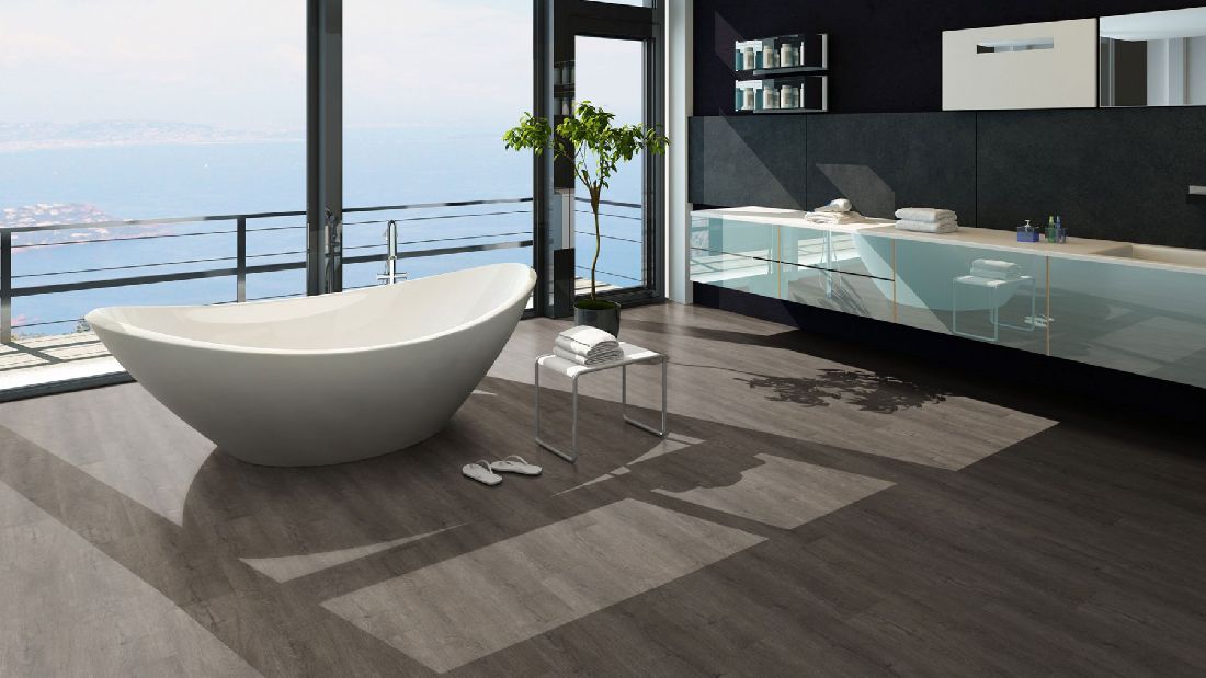 Skaben Design Suelo Vinilo Rhino Click 30 Manor Oak Natural Dark 1-lama M4V Aislamiento acústico contra impactos