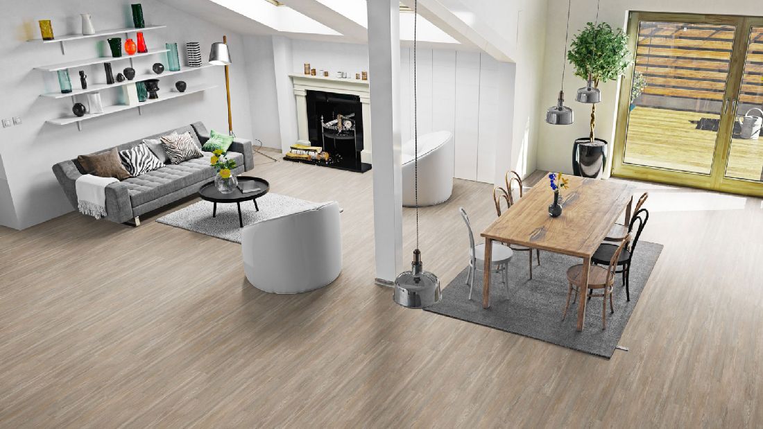 Skaben Design Klick Vinylboden Rhino Click 30 Prestige Eiche Natürlich 1-Stab Landhausdiele M4V Trittschalldämmung