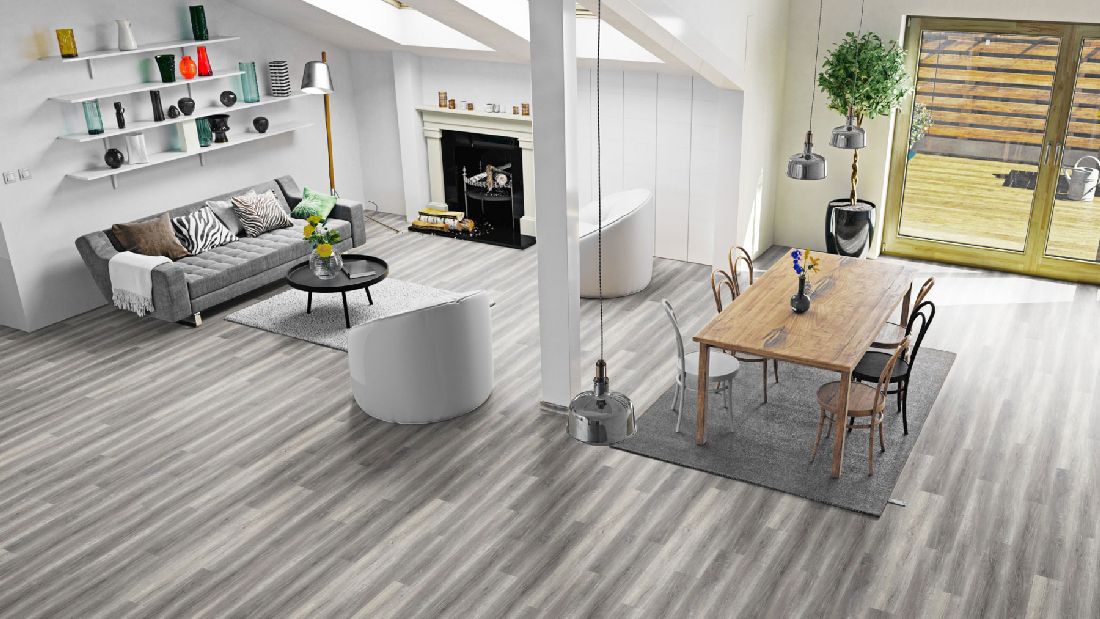 Skaben Vinyl Design Rhino Click 30 Pure Oak Grey 1-strip M4V incl. insulation