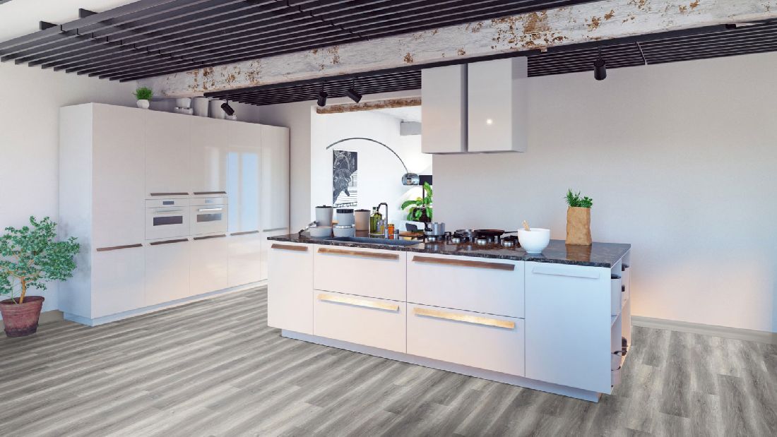 Skaben Vinyl Design Rhino Click 30 Pure Oak Grey 1-strip M4V incl. insulation