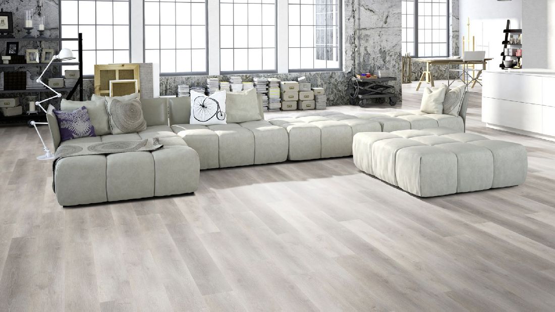 Skaben Design Suelo Vinilo Rhino Click 30 Traditional Oak Greige 1-lama M4V Aislamiento acústico contra impactos