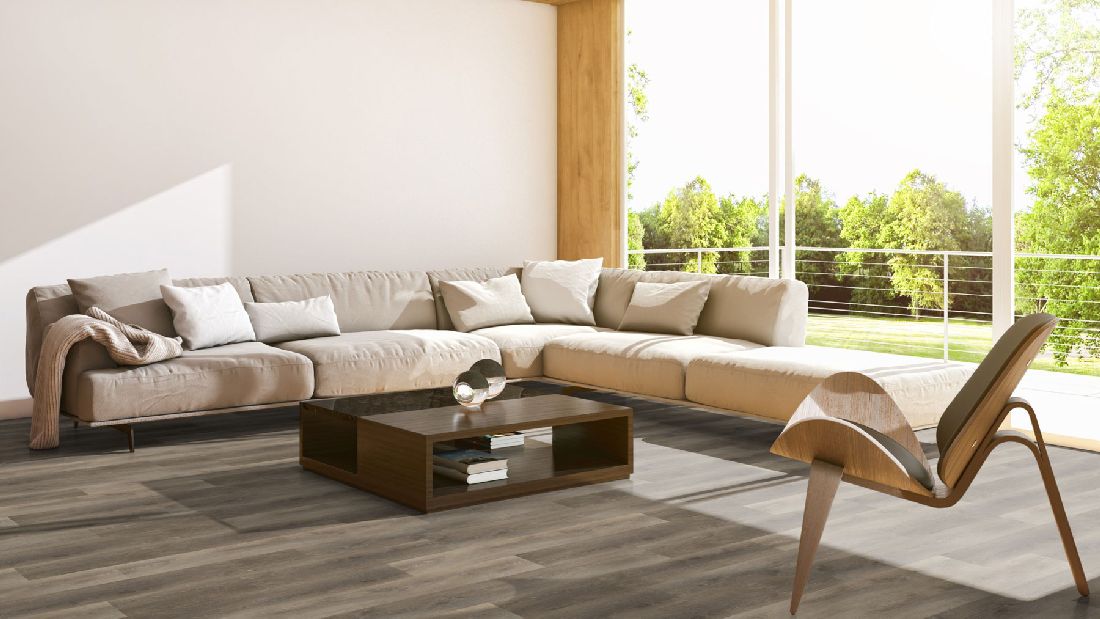 Skaben Design Klick Vinylboden Rhino Click 30 Traditionelle Eiche Natürlich Hell 1-Stab Landhausdiele M4V Trittschalldämmung