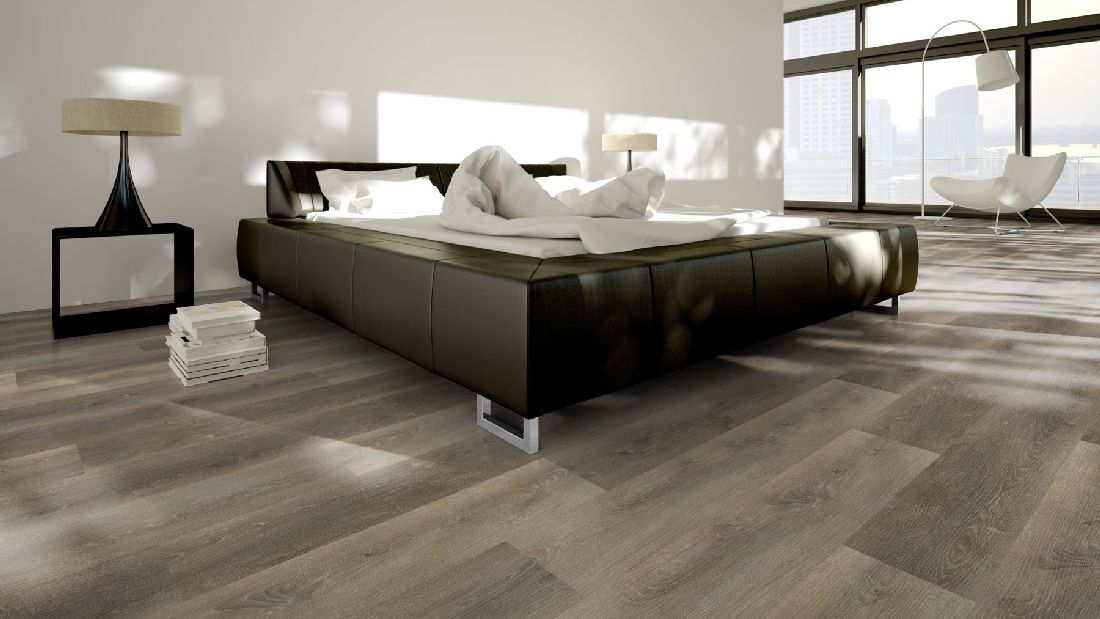 Skaben Design Klick Vinylboden Rhino Click 30 Traditionelle Eiche Natürlich Hell 1-Stab Landhausdiele M4V Trittschalldämmung