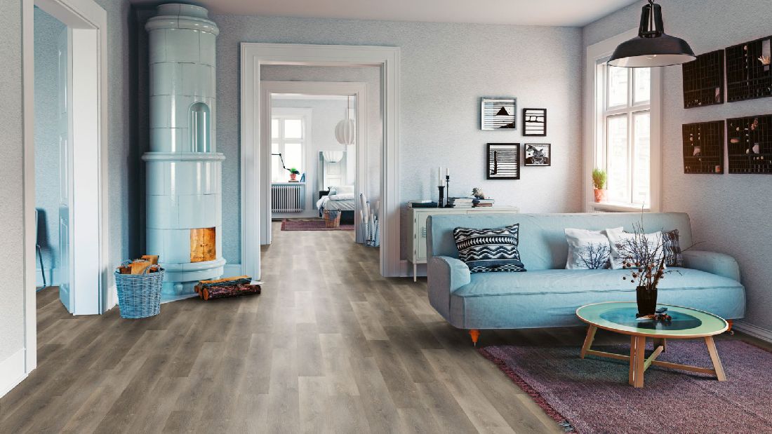 Skaben Design Klick Vinylboden Rhino Click 30 Traditionelle Eiche Natürlich Hell 1-Stab Landhausdiele M4V Trittschalldämmung