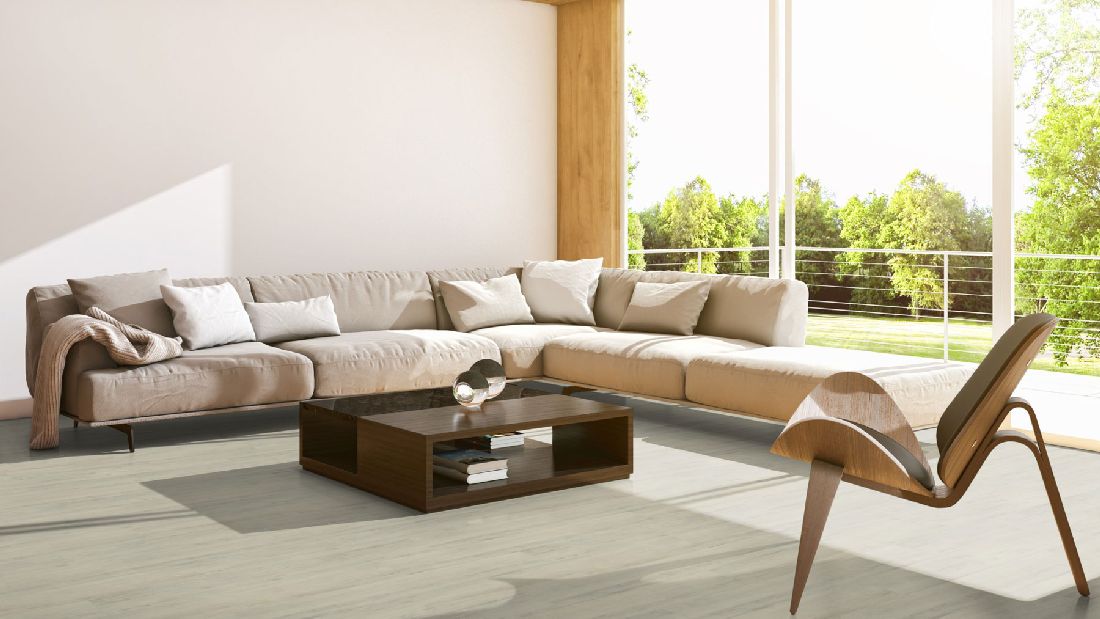 Skaben Design Rhino Click 55 Moderne Eiche Weiß 1-Stab Landhausdiele 4V Trittschalldämmung