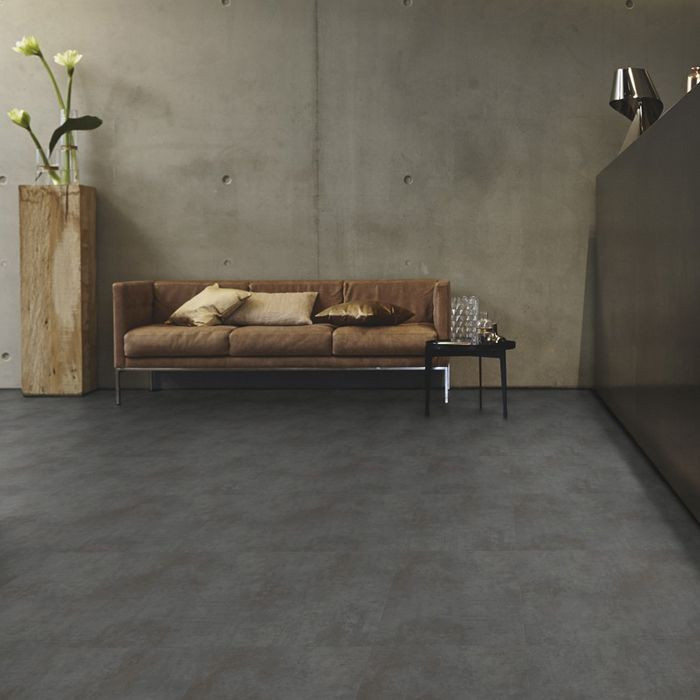 Tarkett Design flooring iD Inspiration Click 55 Oxide Black Steel Tile 4V main product photo