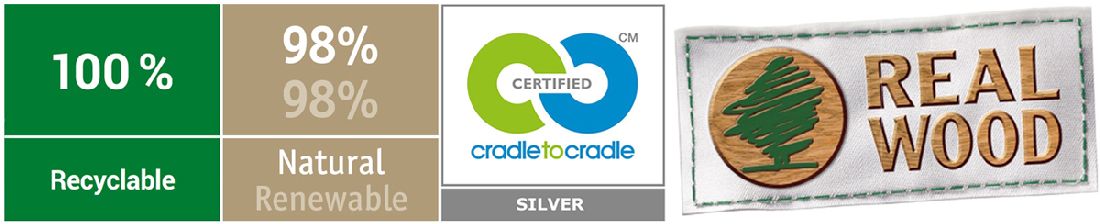 Tarkett Parkett Noble Eiche Bronx Robust große Blöcke Zertifikate