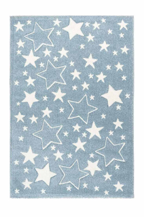 Tapis ÉTOILES blanches sur fond bleu Epaisseur 15 mm main product photo