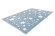 Teppich Weiße STERNE auf blauem Hintergrund Höhe 15 mm F2