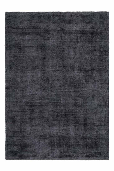 Vintage carpet handmade black / anthracite in SHABBY CHIC LOOK height 13 mm main product photo