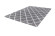 Weicher Hochflorteppich Grau mit Elfenbein RAUTEN Muster Höhe 32 mm F2