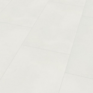 Suelo vinílico Wineo 800 Tile XL Solid White con aspecto de baldosa biselada para pegar
