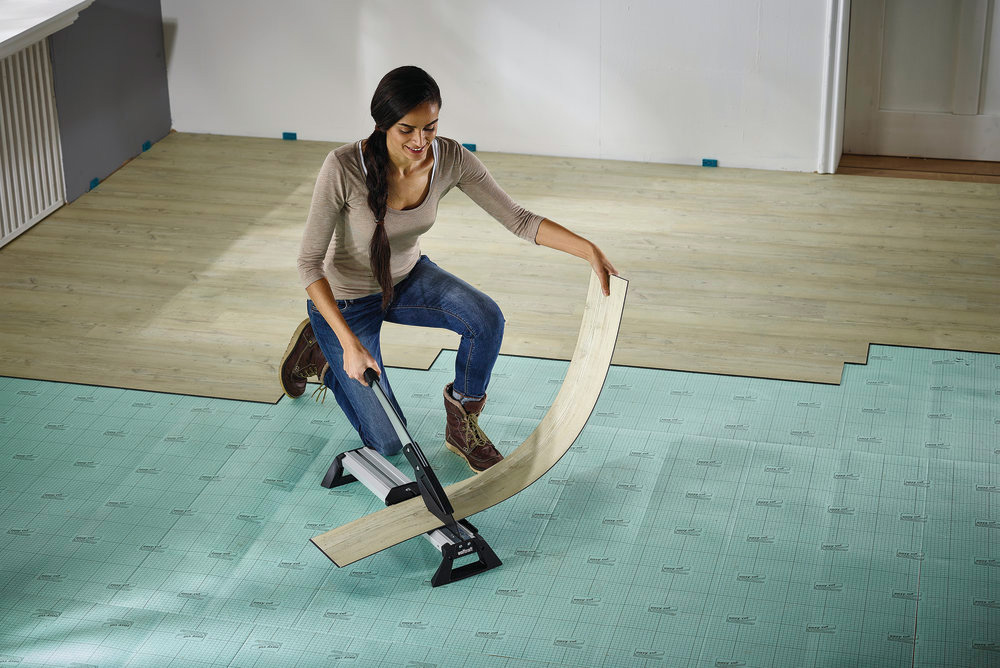 Presse coupante pour sols stratifiés et vinyle VLC 800 pour stratifié jusqu'à 11 mm et vinyle jusqu'à 6 mm d'épaisseur