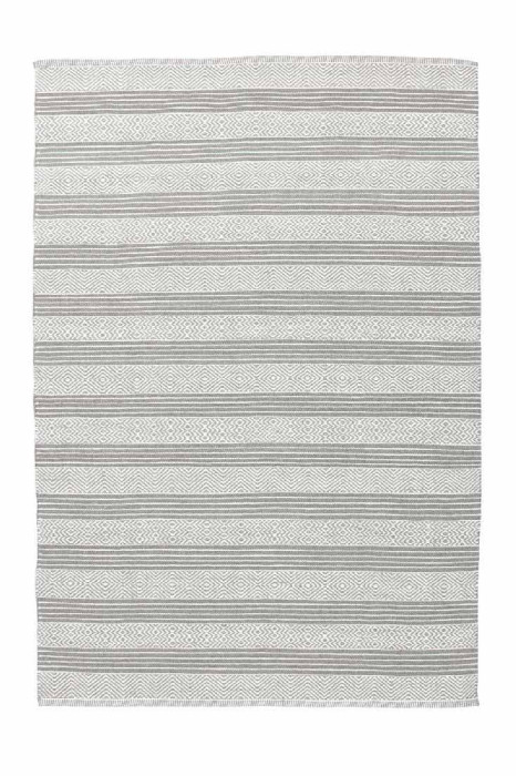 Alfombra de lana tejida a mano STRIP GRAY Altura clásica 11 mm - Apta para alérgicos main product photo