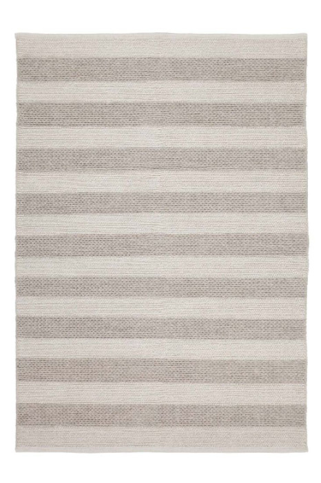 Wool carpet handwoven STRIPES NATURE look classic height 11 mm - suitable for allergy sufferers main product photo