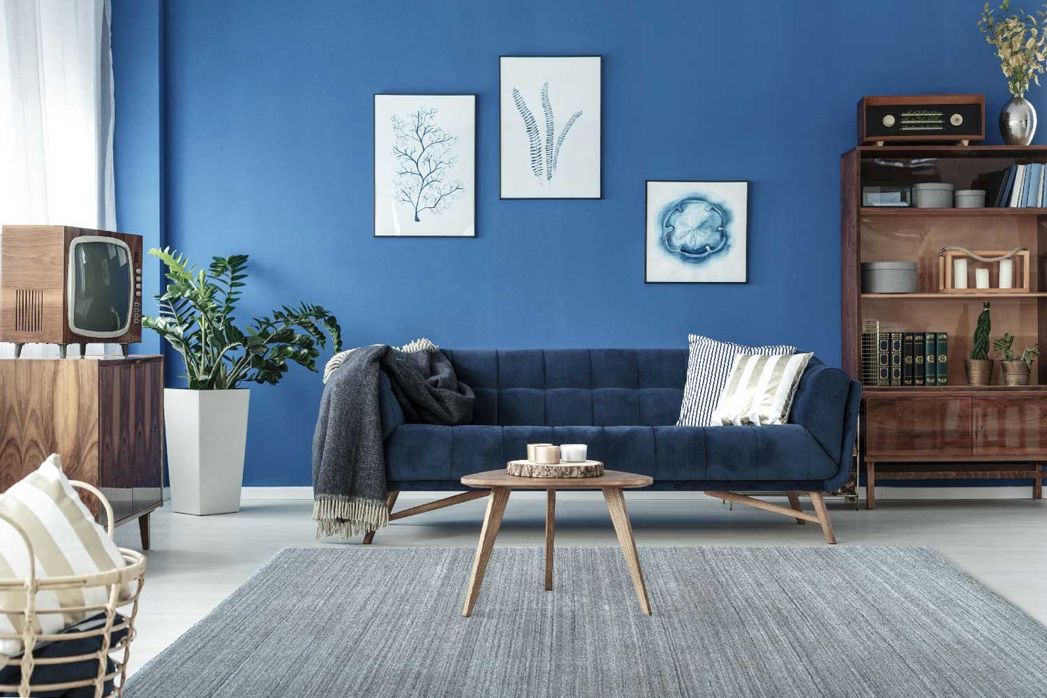 Wollteppich Kurzflorteppich Handgefertigt SILBER leicht meliert Höhe 13 mm R