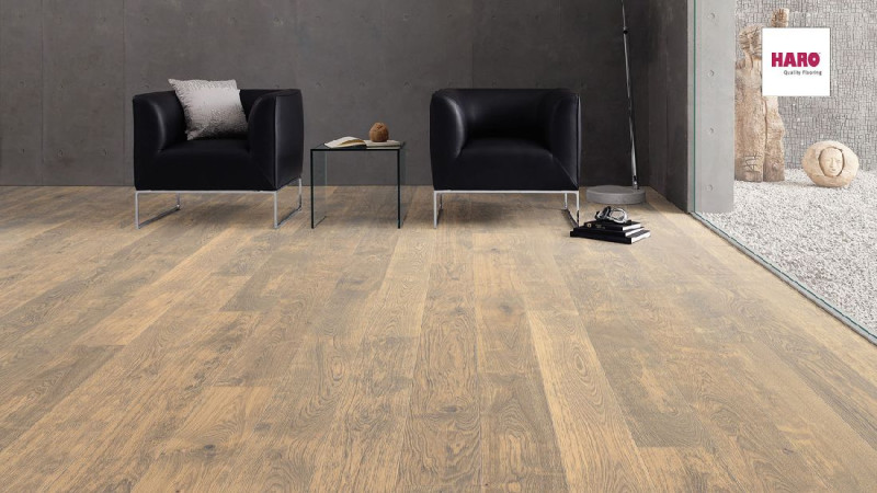 HARO Parquet parkettmanufaktur Chêne Barrique blanc Selectiv brossé oleovera 1 frise 4V main product photo