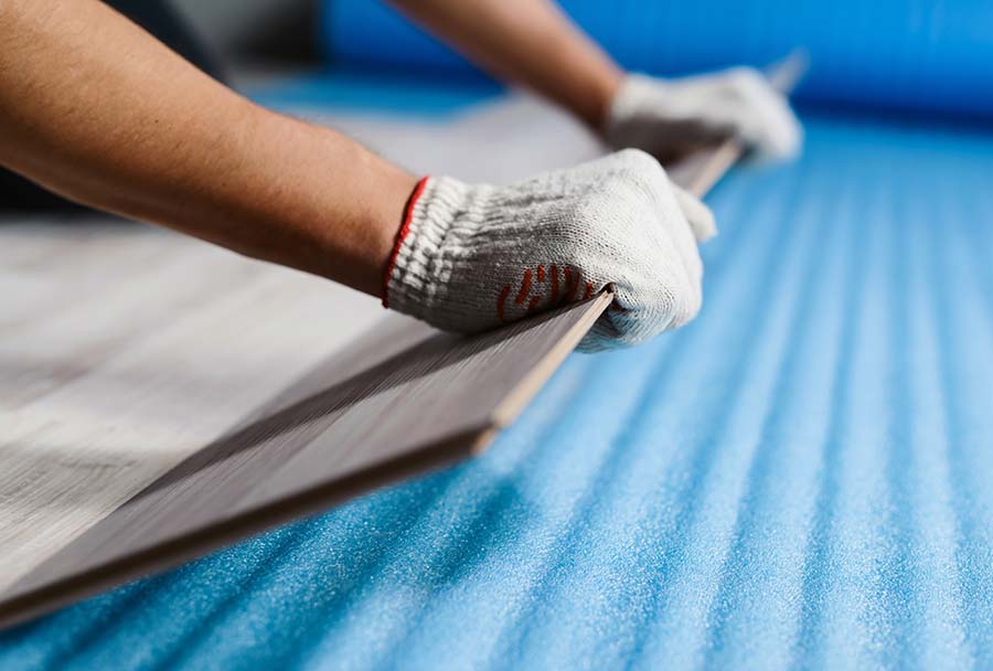 Laying floor coverings on different substrates