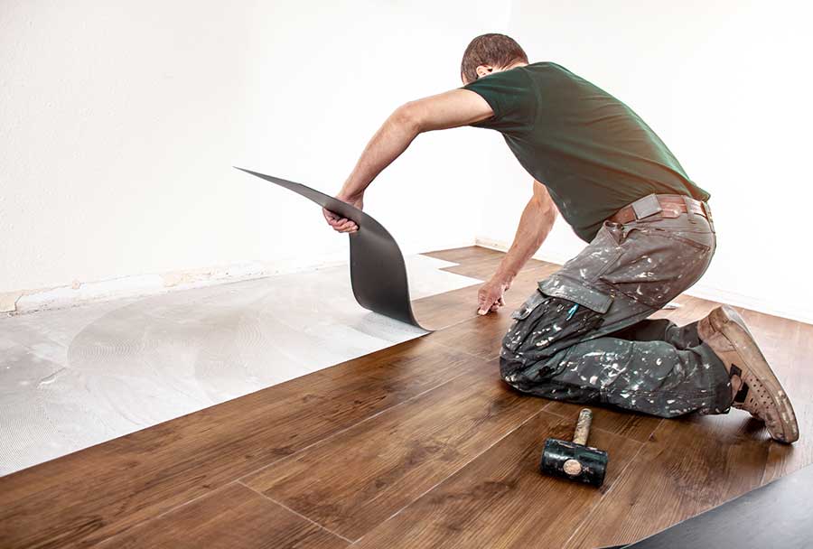 Gluing vinyl floor - the installation techniques