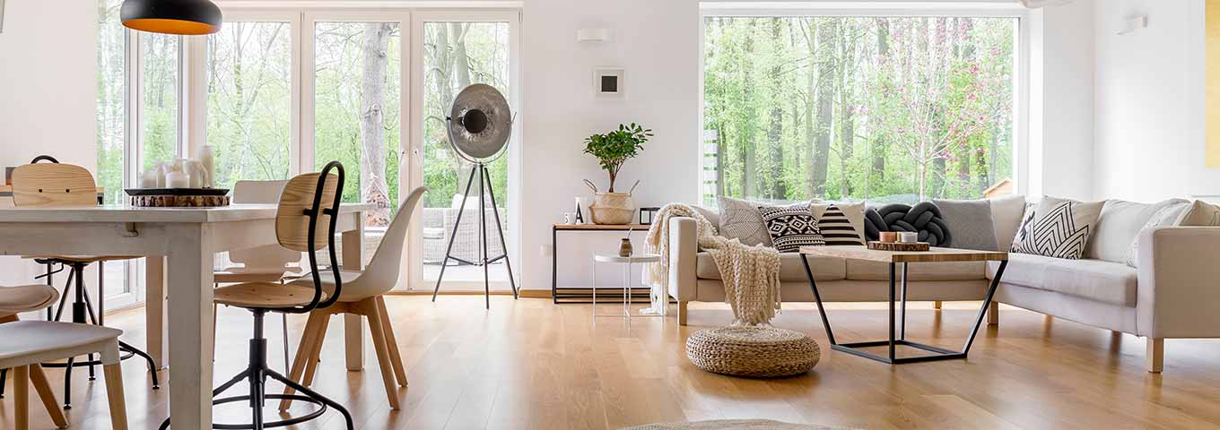 HARO Parkettboden im Wohnzimmer Landhausdiele