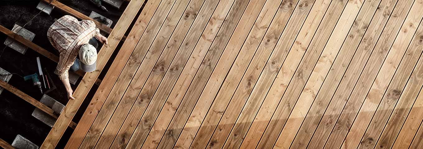 Unterkonstruktion für Terrassendielen Holz-Terrassendielen Verlegung auf Unterkonstruktion