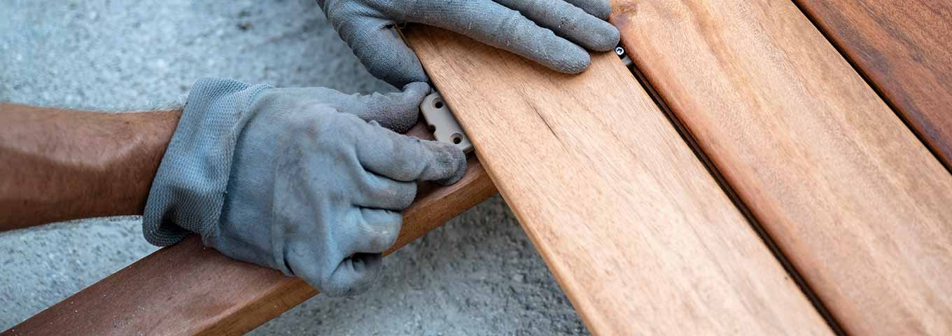 Unterkonstruktion für Terrassendielen Holz-Terrassendielen auf Unterkonstruktion