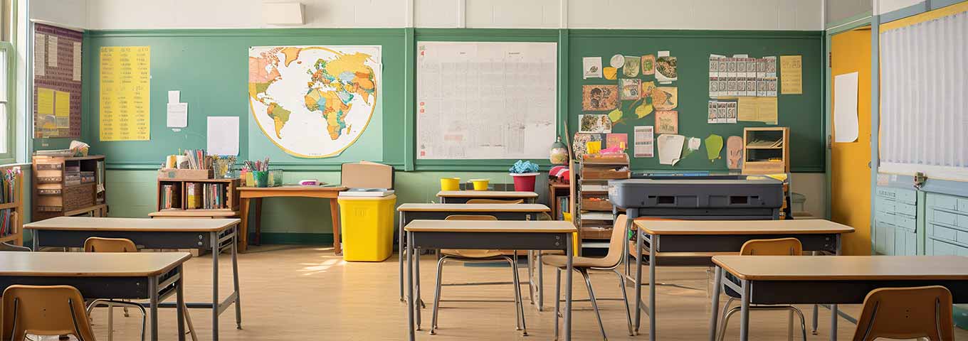  Revêtement de sol en vinyle avec décor doré pour les salles de classe