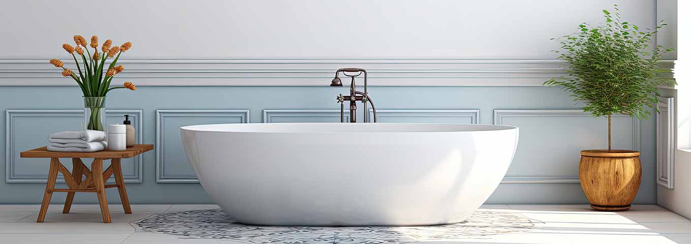 Suelo vinílico Skaben apto para cuartos húmedos en el baño
